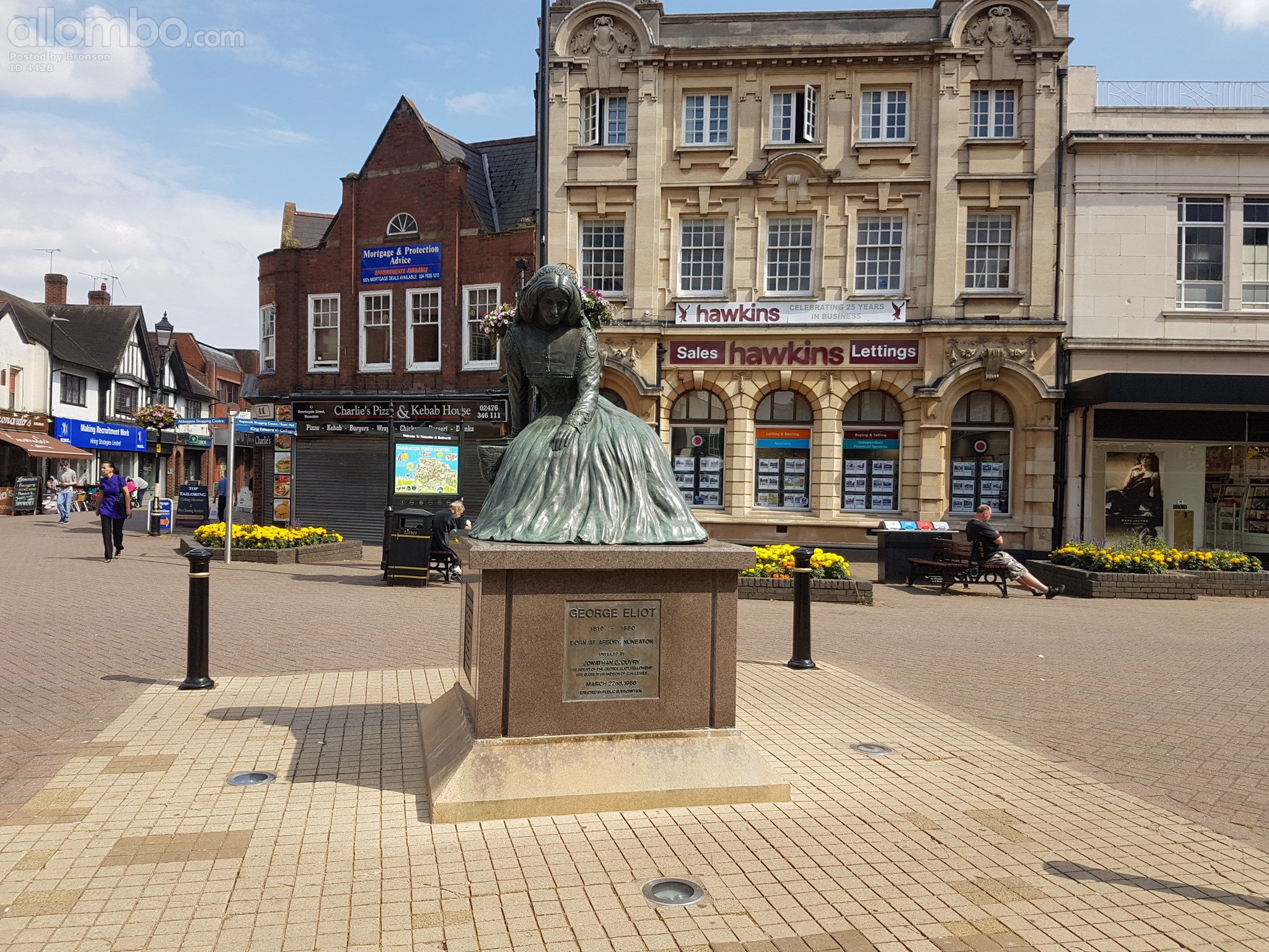 George Eliot, author and poet and journalist. Despite her name she was a female born as Mary Ann Evans she changed her name to get her work acknowledge easier in a male dominated envoiroment.