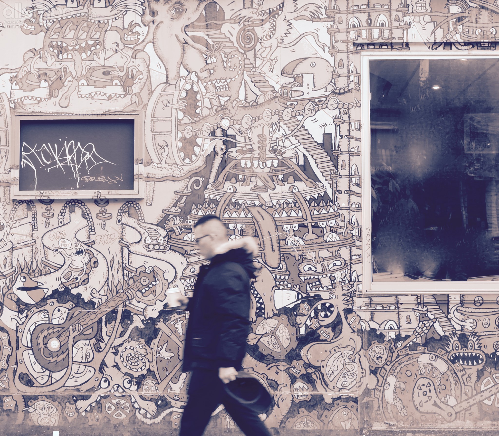 Some great Graffiti in front of one of our famous music venues.