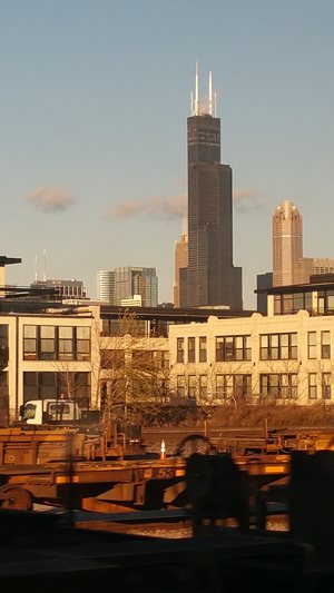 Sears Tower; from AMTRAK, train # 3.