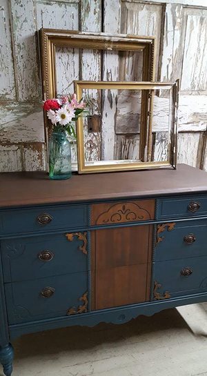 One of my recent projects. A great antique dresser that I renovated with st...