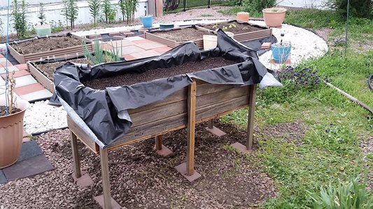 One of my new elevated garden beds :)