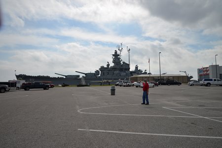 USS Alabama at port