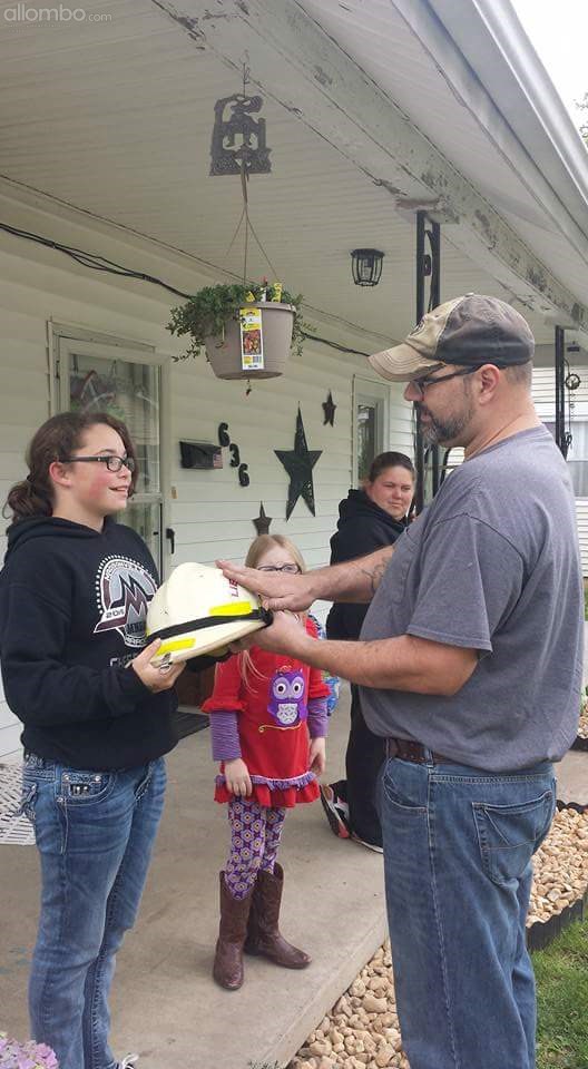 
Last but most important.....

AJ was the one that detected the fire that night and woke us up saving all of us and the Local fire department give her a public award and the fire chiefs hat
