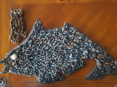 Made from collection of sharks teeth