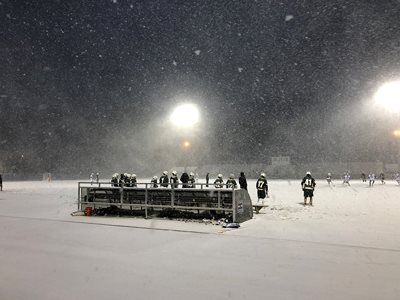 Lacrosse in the snow