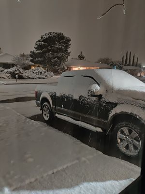 Recent snow in the desert