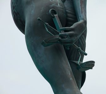 Damien Hirst's, Verity, stand guard over the sea approaches to Ilfracombe