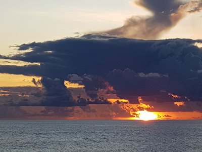Another striking sunset at sea