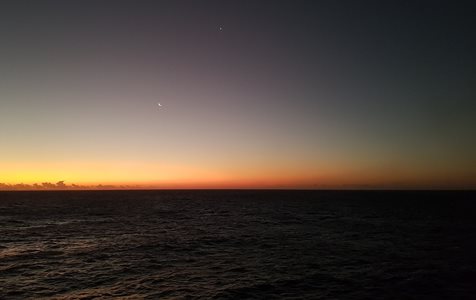 The Moon & Venus at sunset
