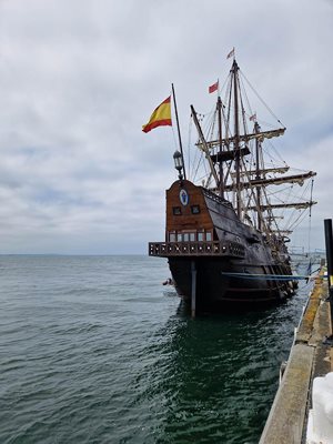 El Galleon berthed at the Longest Pleasure Pier in the world. It is 1 and 1...