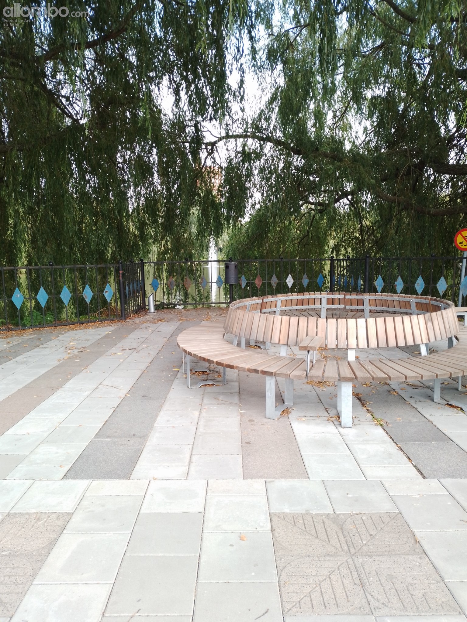 this added bench at a pond