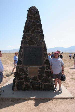 Trinity Site Monument where the USA exploded an atomic bomb during testing,...