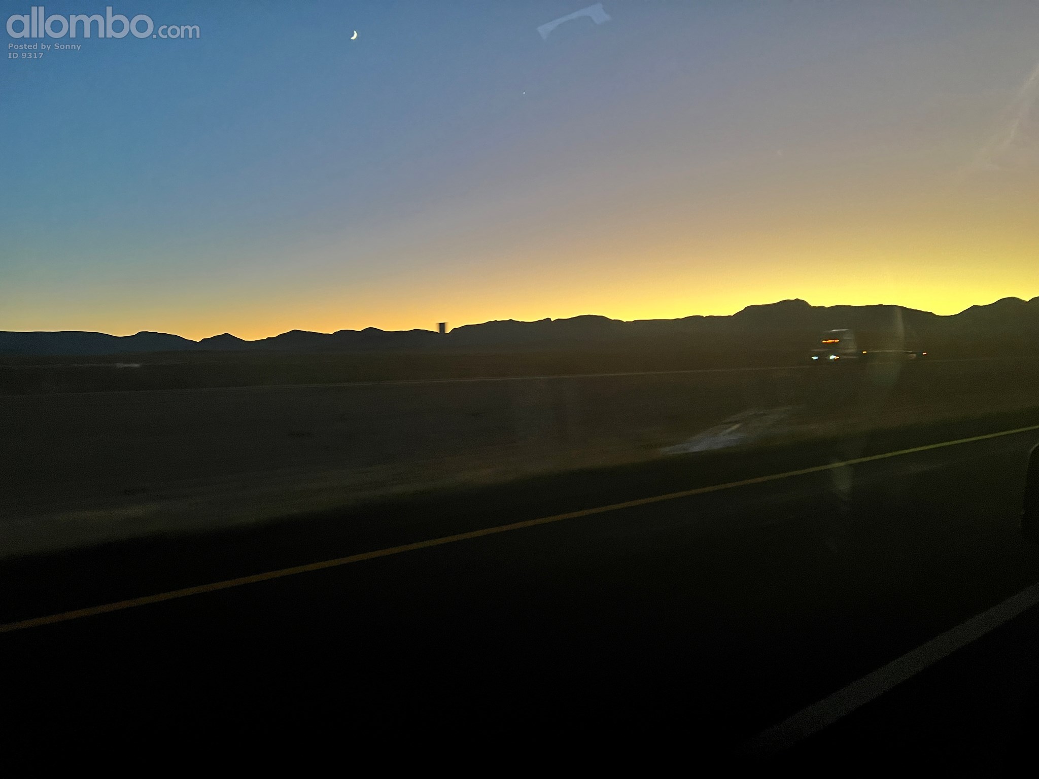 Nightime approaching in west Texas