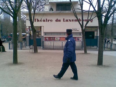 Gendarme in a Parisian park