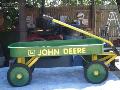 An old Road Master wagon converted to a John Deere Wagon for my lil Sis