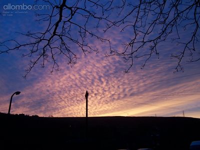 Evening sky over Hill Top Delph, from Denshaw Road.