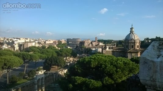 view of the colosseum from the top of 11 vittorano
