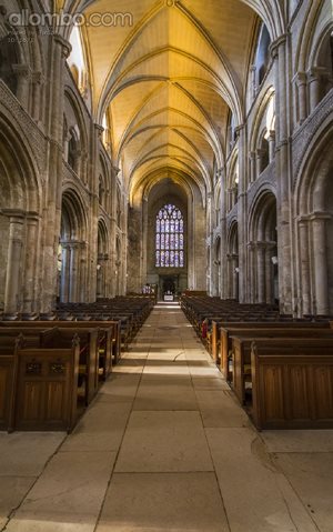A view of the aisle in Christchurch Priory,Dorset.
