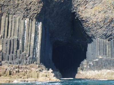island of Staffa, in the Inner Hebrides of Scotland.