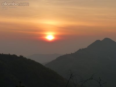 Sunset in the Thai mountains