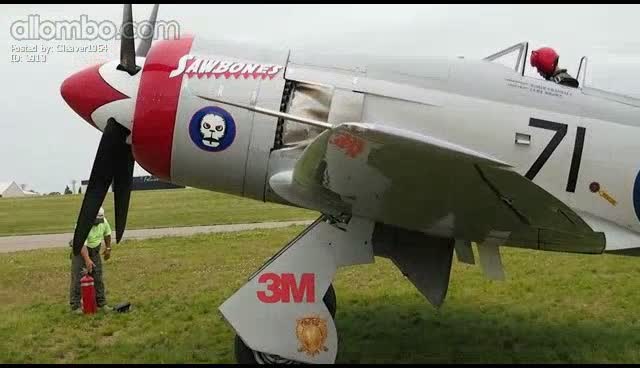 If you like this stuff...crank up the volume :).   It's a Hawker Sea Fury.....