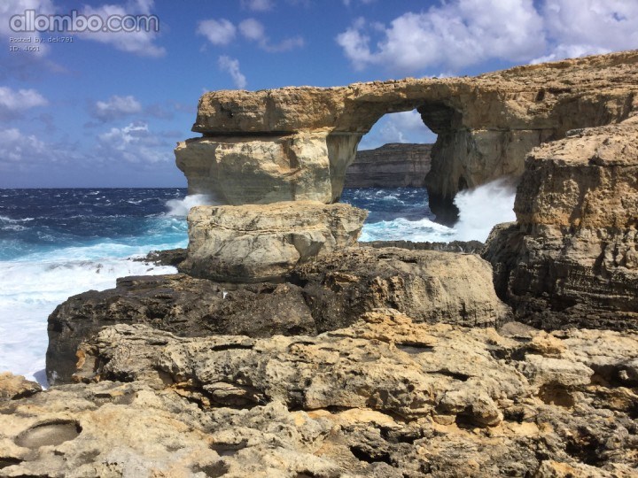 A much photographed scene, but the sea was rough, a rare occurrence