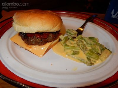 Mrs made a Wonderful Summertime Lunch :) Grilled Cheeseburger and Fresh cut...