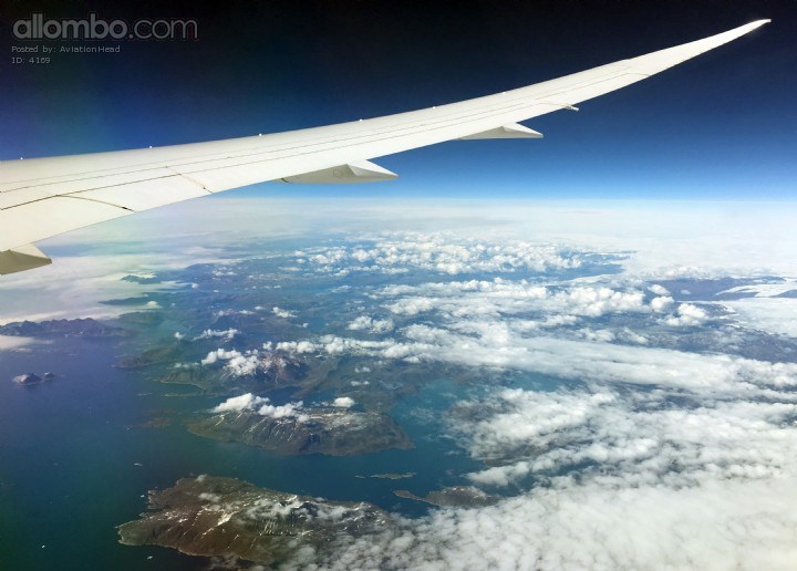 South Western tip of Greenland from 787