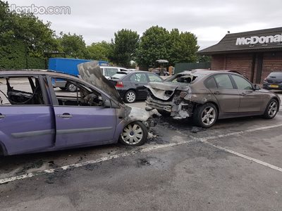 Wrecked cars